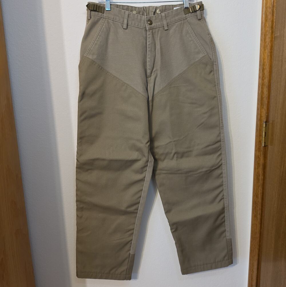 Columbia Pants Mens Size 34x34 Tan Canvas Brush Hunting Heavy Duty